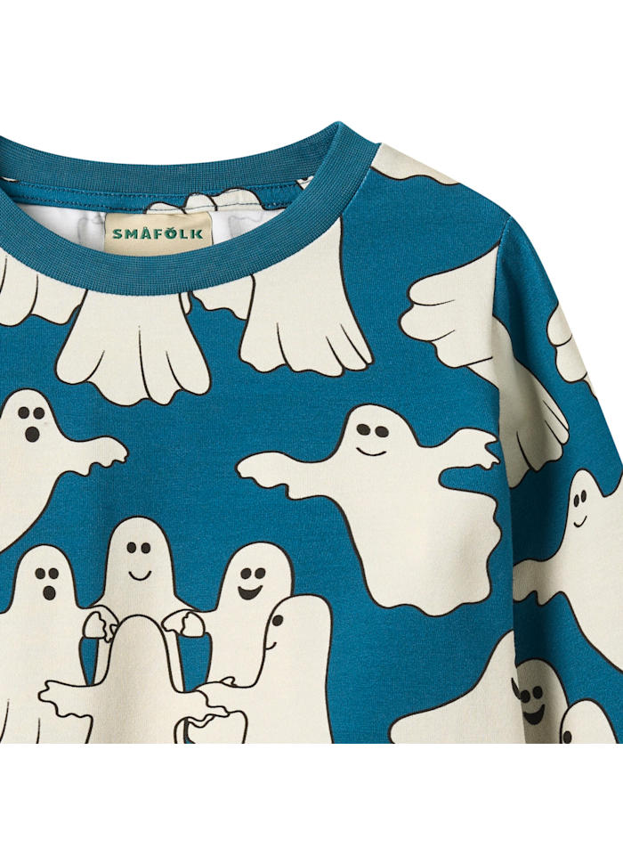 Longsleeve Gala Top with Dancing Ghosts - Småfolk