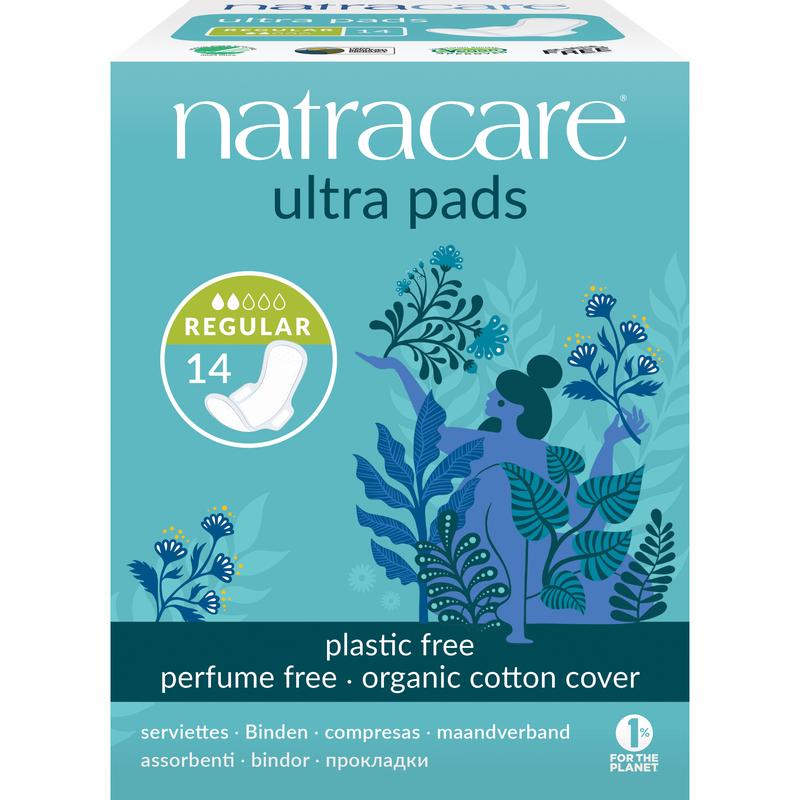 Natracare Ultra Regular maandverband met vleugels – biologisch katoen