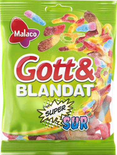 Malaco Gott & Blandat Super Sur 170g – Cloetta