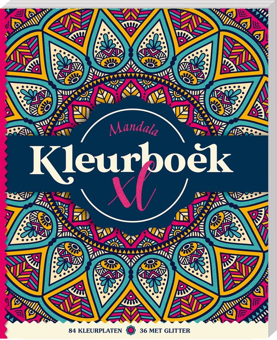 Mandala Kleurboek XL - 84 kleurplaten & 36 met glitter