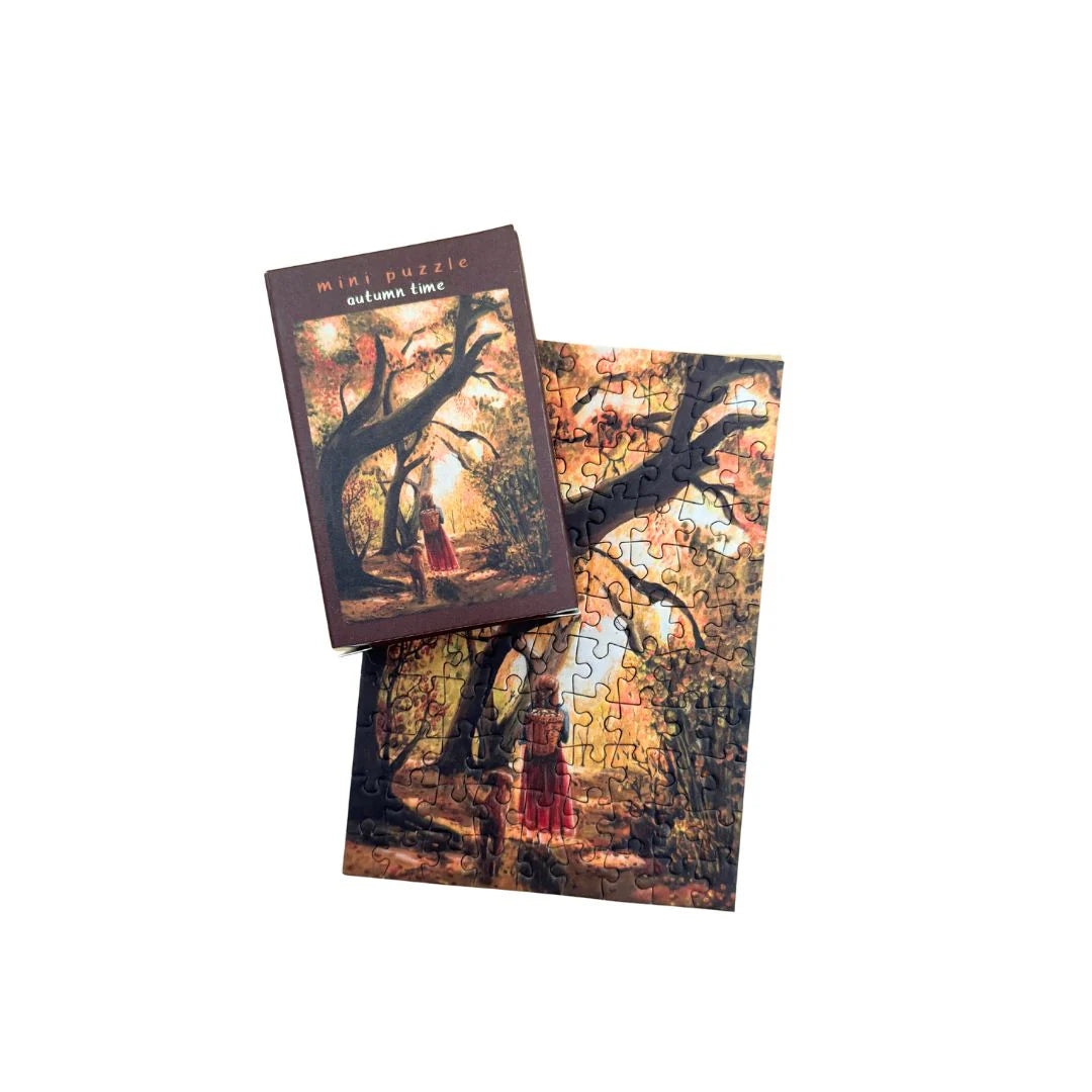 Mini Puzzel Autumn Time - Illustrator under a Blankie