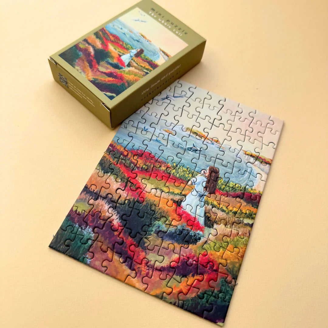 Mini Puzzel Whale call - Illustrator under a Blankie