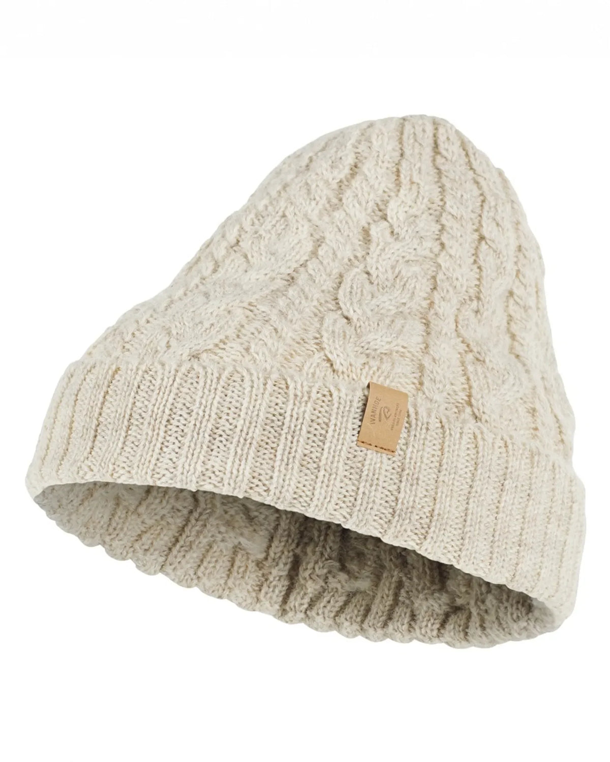Ivanhoe NLS Cable Hat wollen muts van 100% ongeverfde wol in Birch