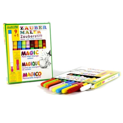 Waterbasis viltstiften / Magic pen 9 + 1 geheimschrijver - ökoNORM