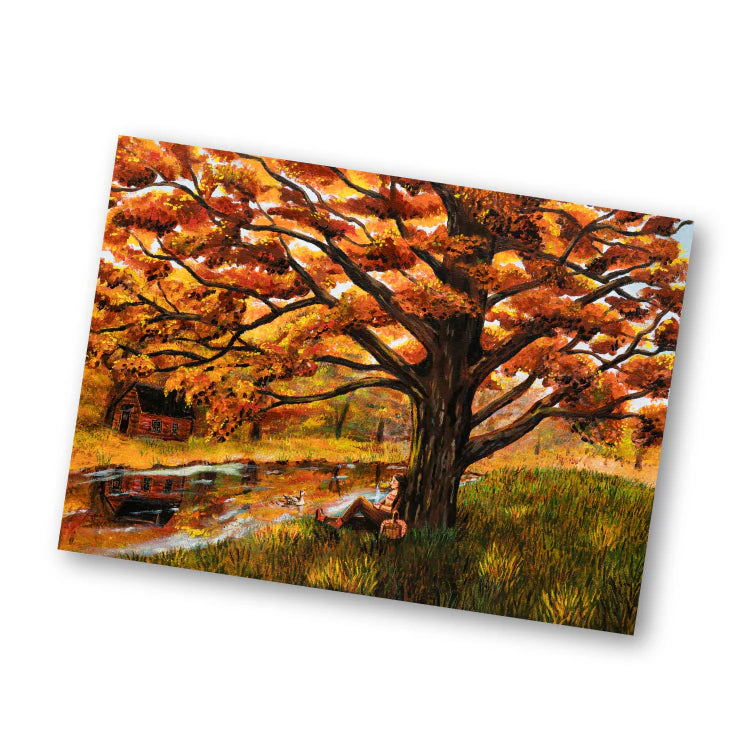 Kaart Onder de boom - Illustrator under a blankie