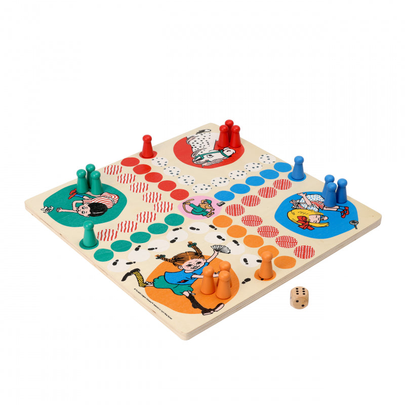 Houten spel Mens erger je niet (Ludo) – Pippi Langkous