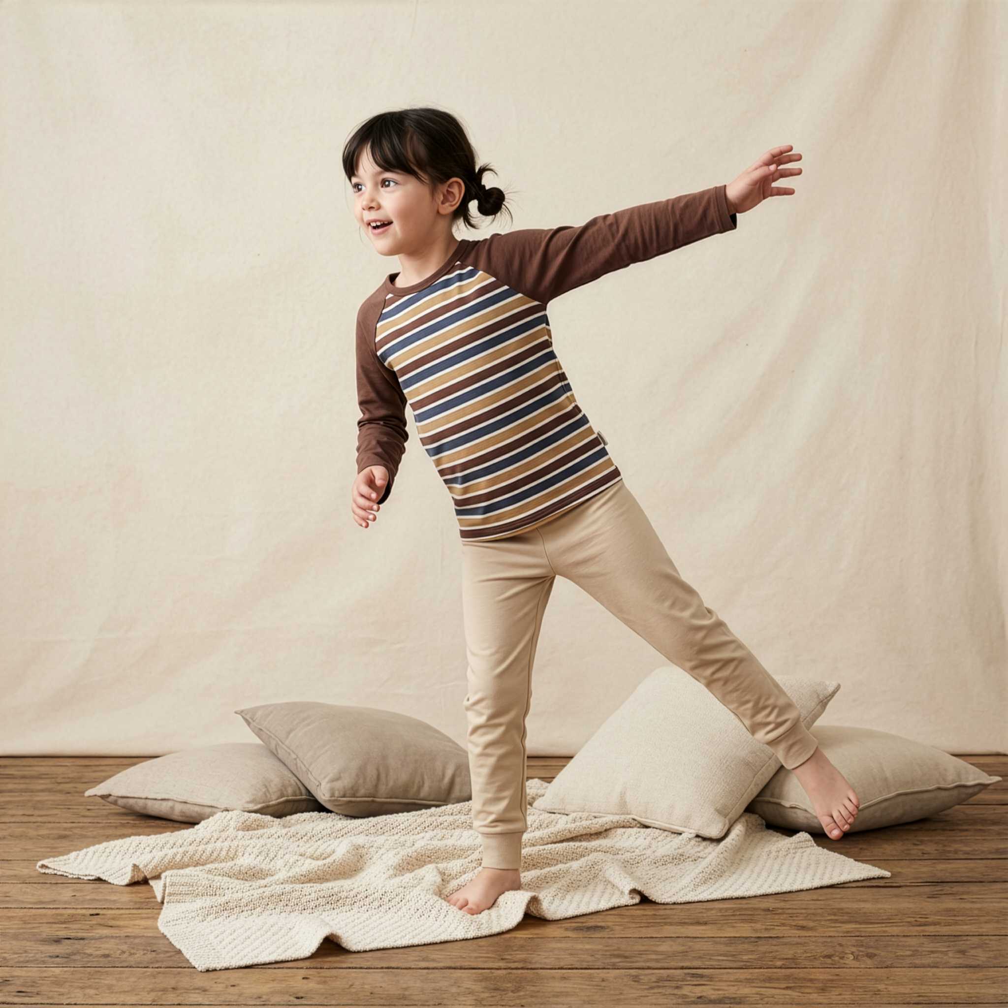 Pyjama Shirt / Top Stripe Mix - Maxomorra