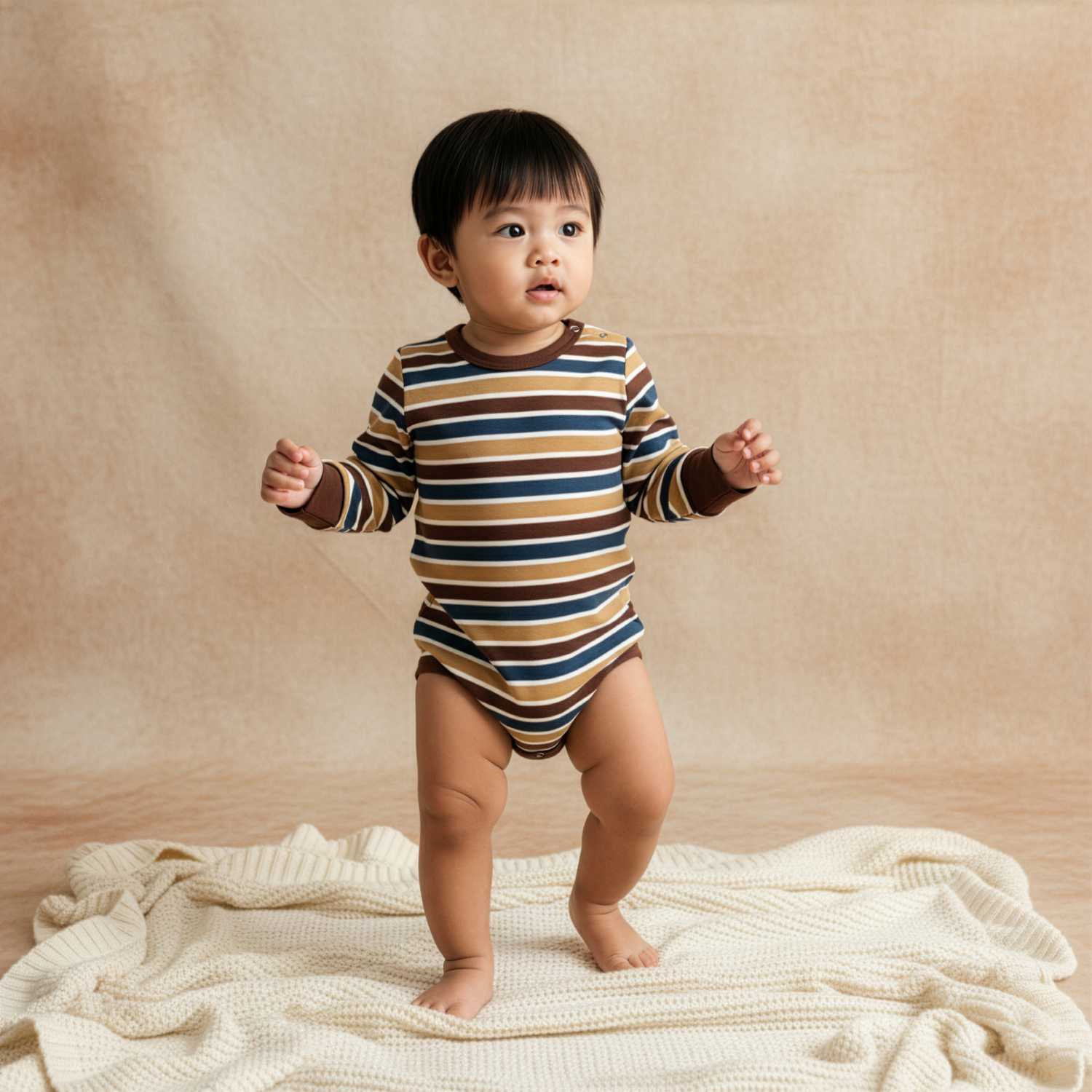 Romper / Body LS Stripe Mix - Maxomorra
