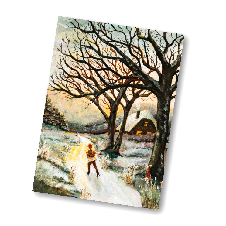 Kaart Schaatsen - Illustrator under a blankie