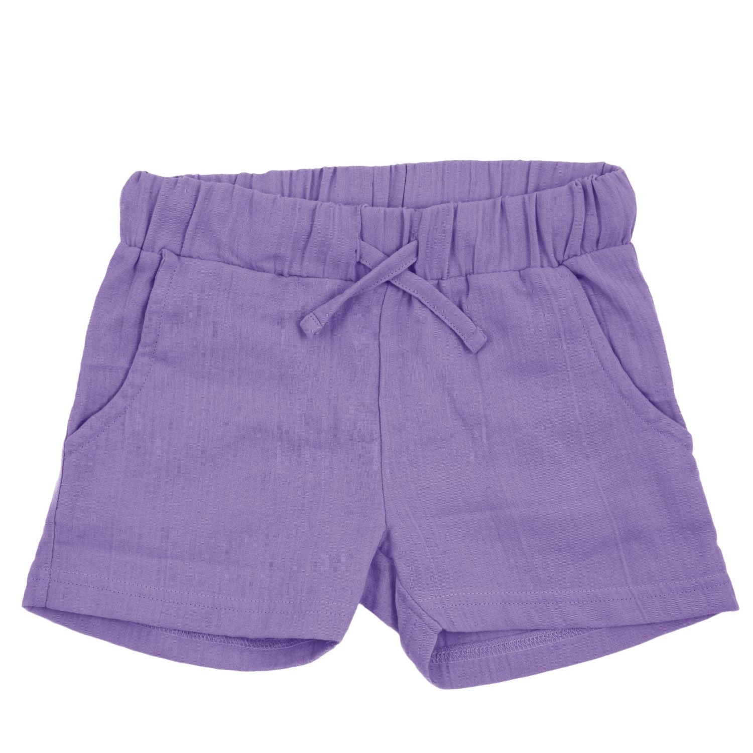Paarse muslin shorts van Maxomorra van biologisch katoen