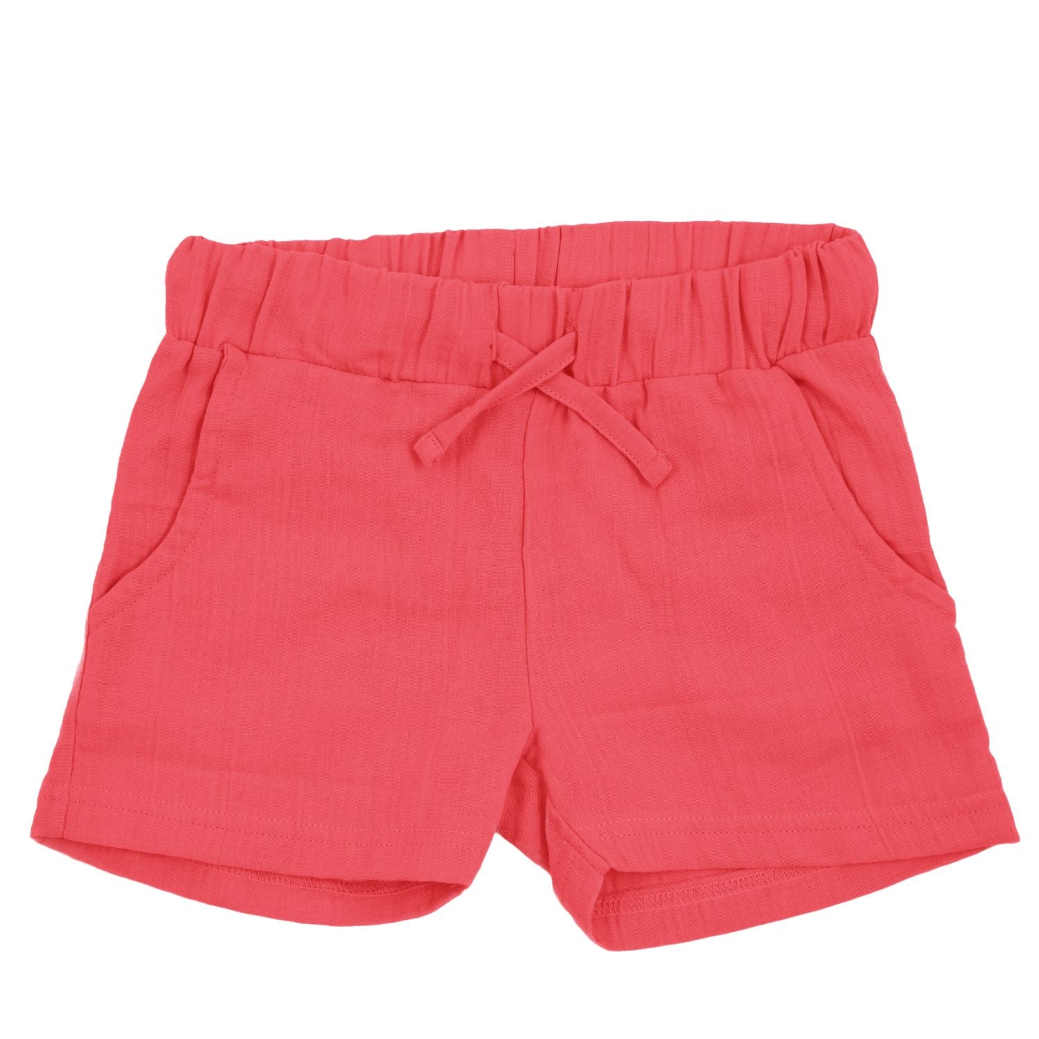 Rode muslin shorts van Maxomorra van biologisch katoen