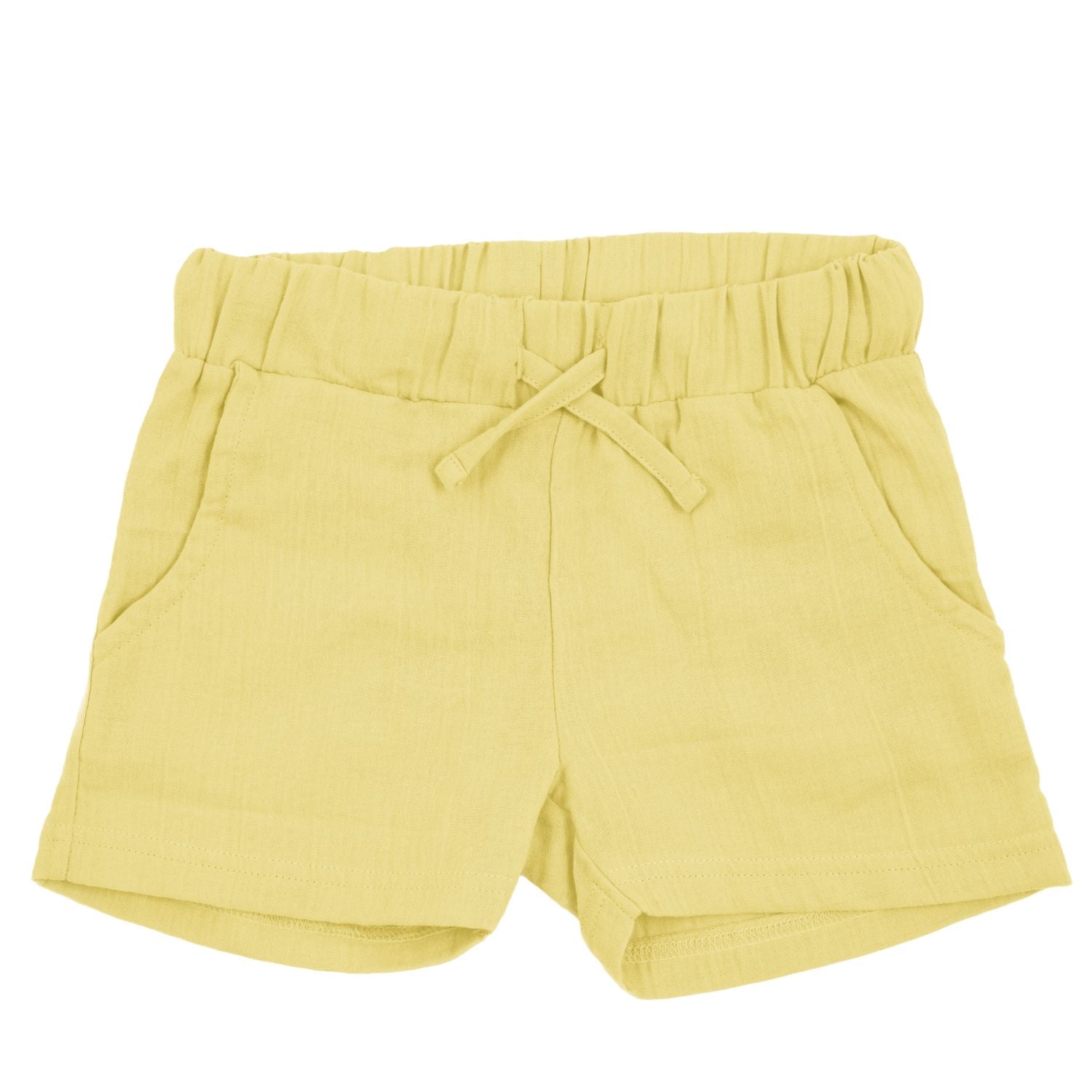 Gele muslin shorts van Maxomorra van biologisch katoen