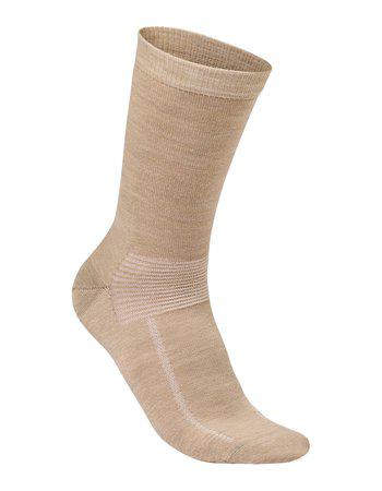 Dunne wollen sok van 90% merinowol in beige sand kleur van Ivanhoe of Sweden