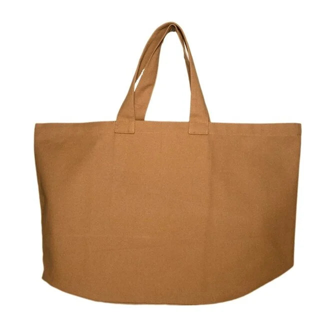 Bo Weevil strandtas canvas in kleur camel van 100% GOTS-gecertificeerd biologisch katoen