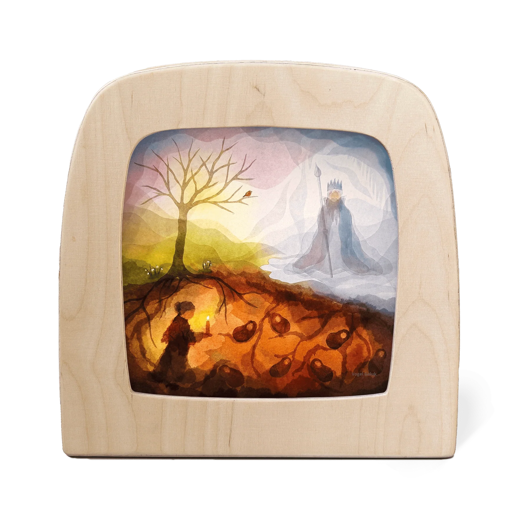 Toverplaat Gaia and the King Silhouette – Vogel Geluk