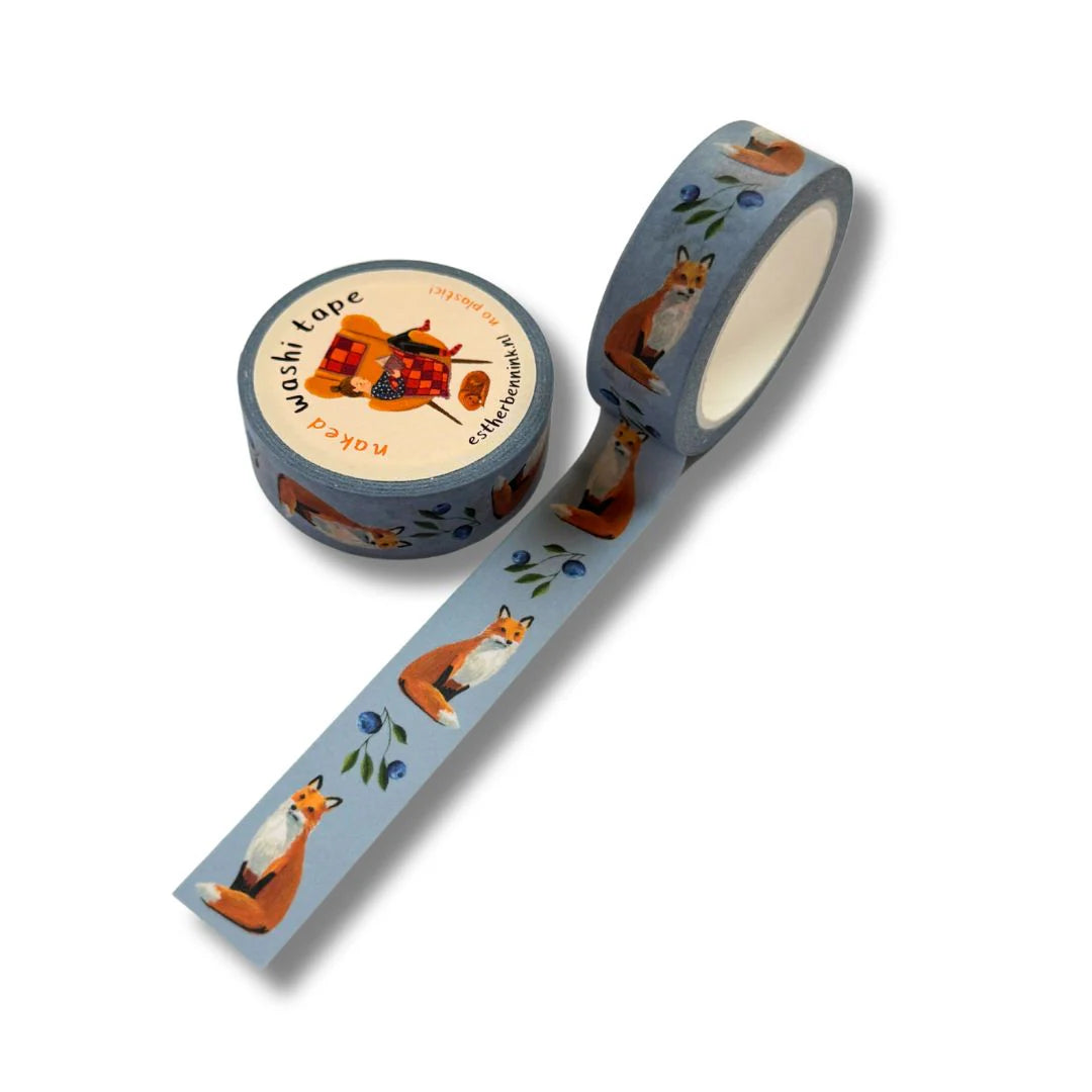 Washi Tape Bosbes Vos - Illustrator under a blankie