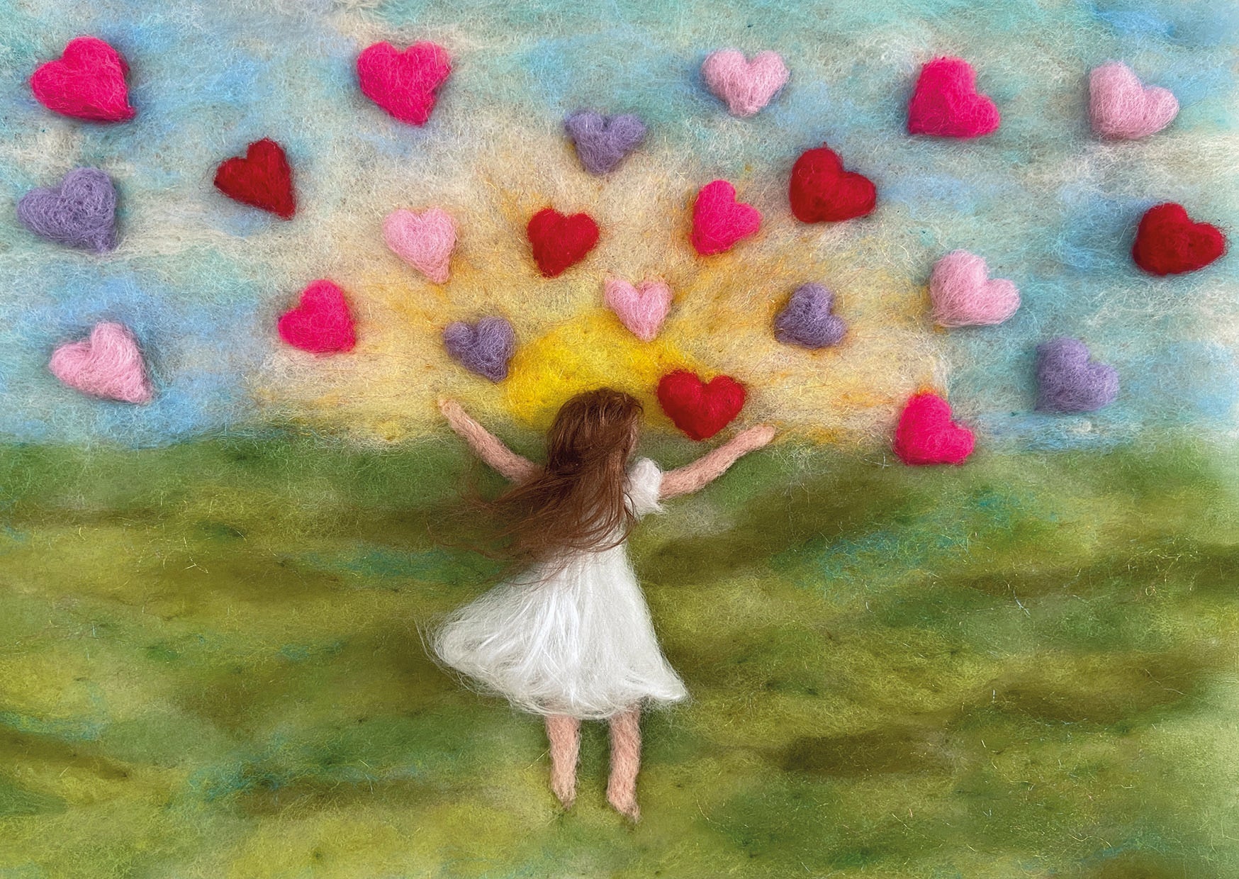 Ansichtkaart "Ik stuur je al mijn liefde" – Het Wol Feetje