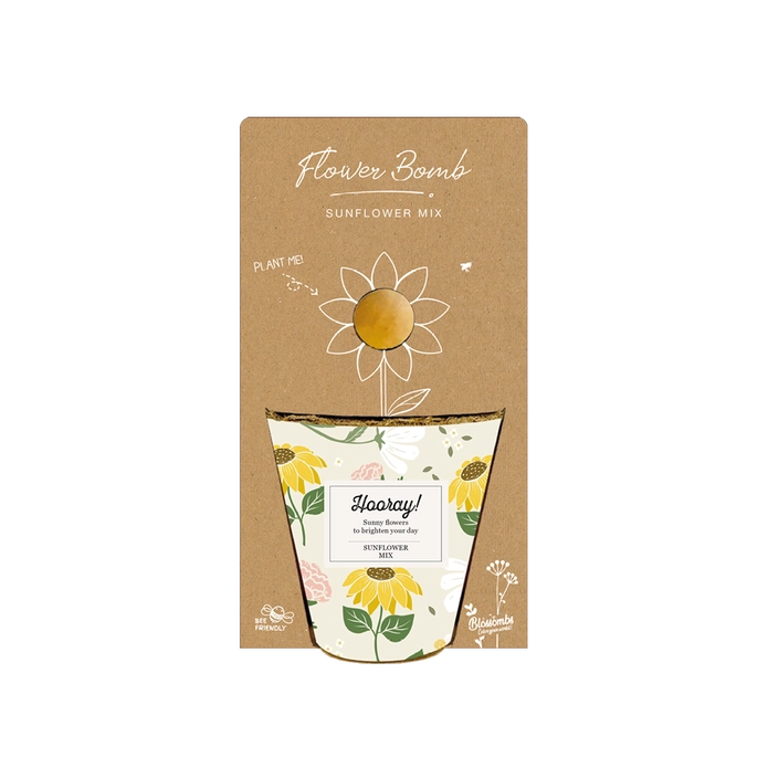 Grow kit met zaadbommetje "Hooray" - Blossombs