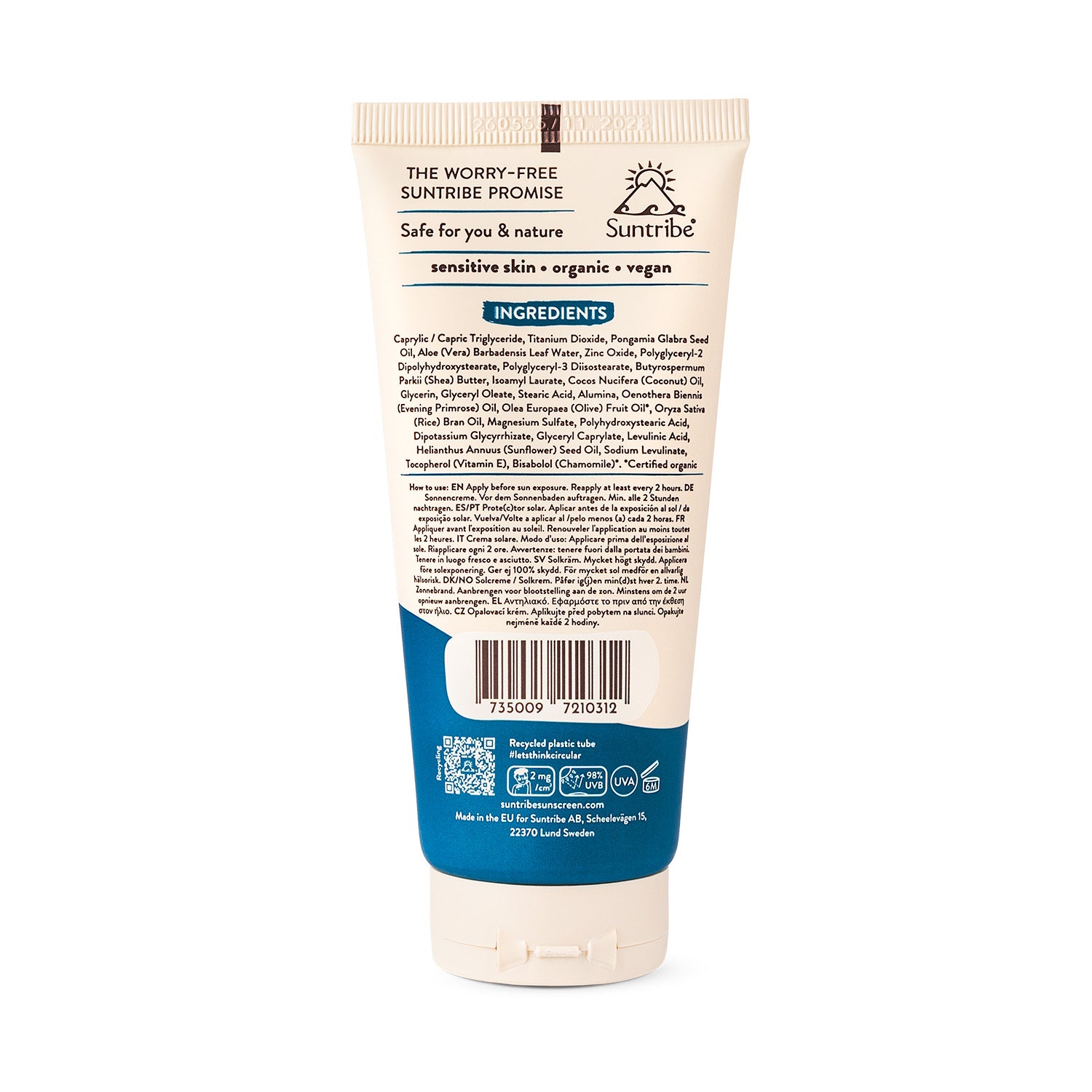 Zonnebrandcrème Mineral Sunscreen Water resistant SPF 50 (Vegan) – Suntribe Sweden