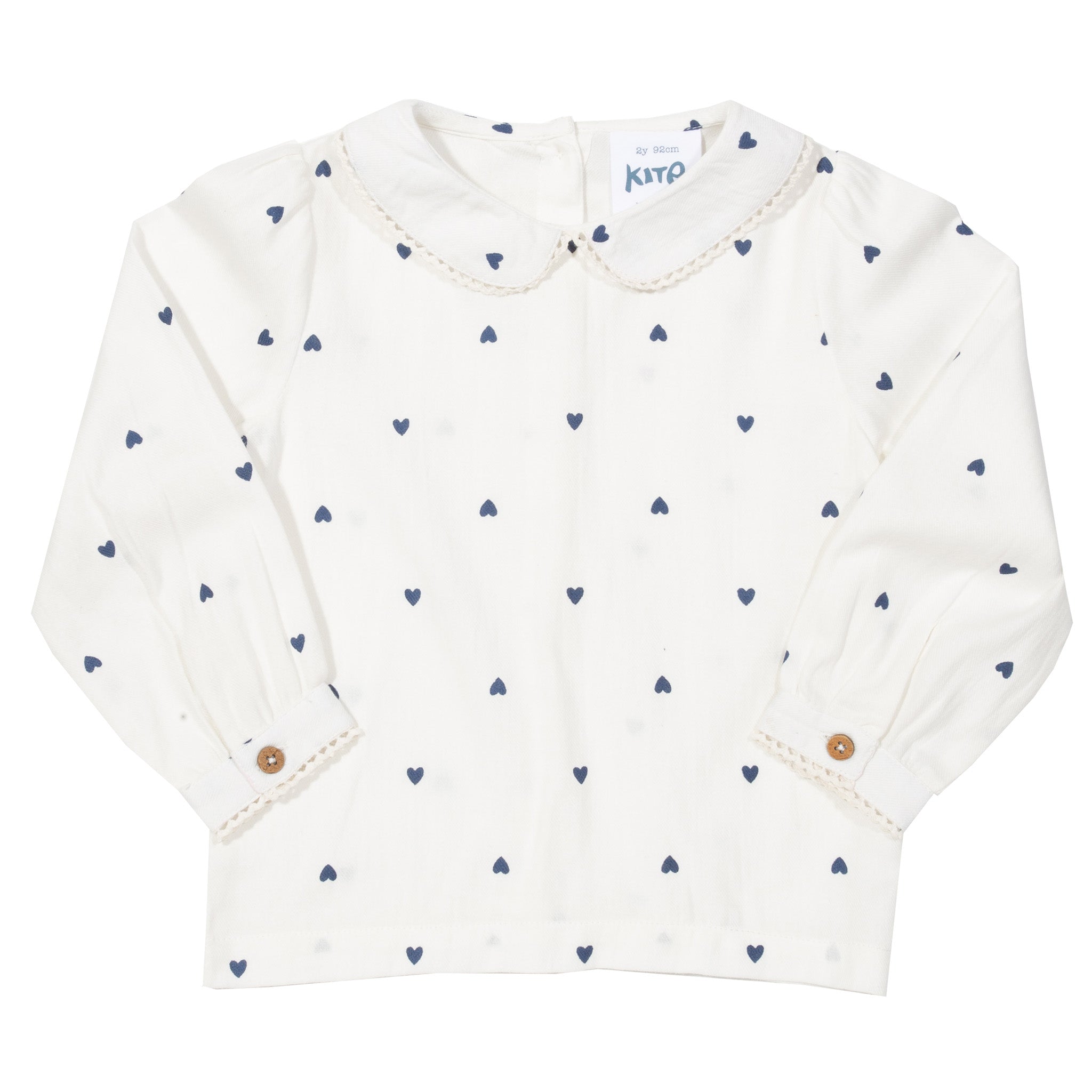 Little heart blouse (longsleeve) - Kite Clothing