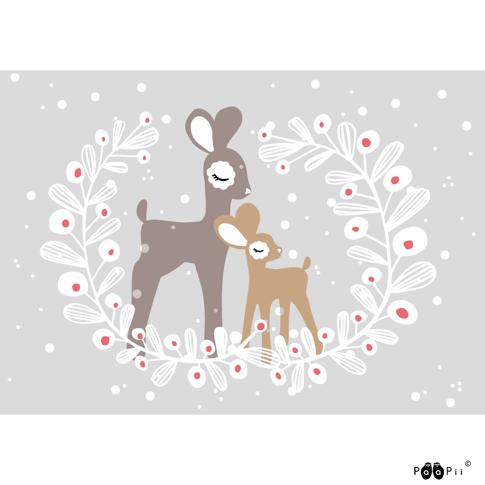 Postcard Bambi garland – Paapii Design