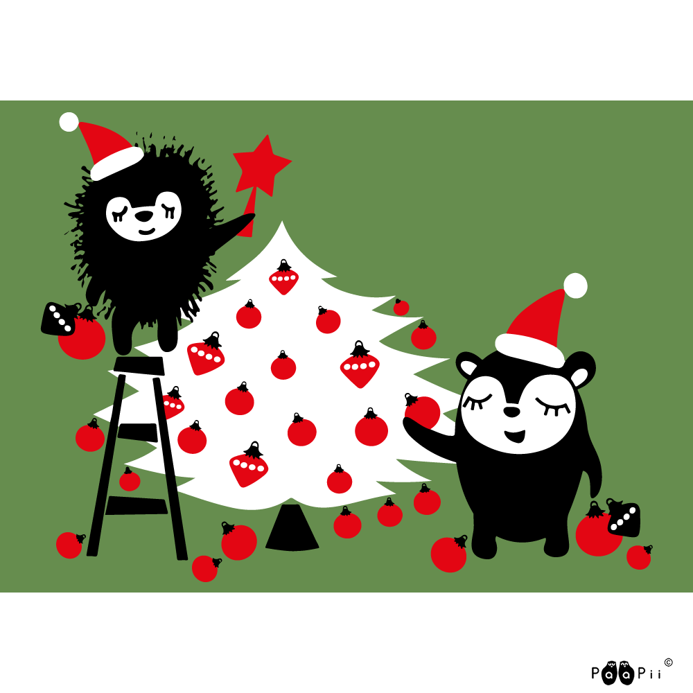 Postcard Siiri's & Myyry's Christmas tree – Paapii Design
