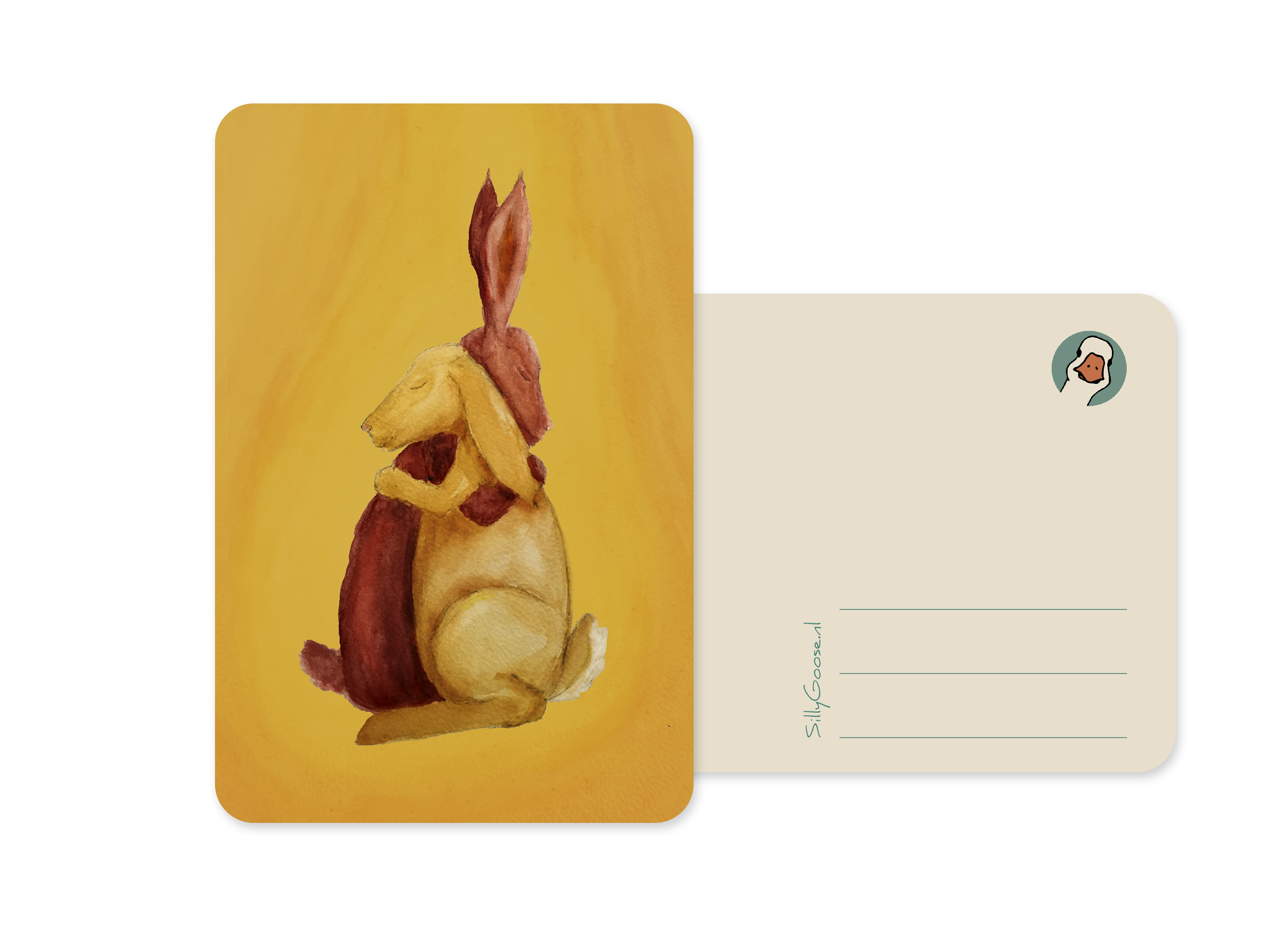 Postkaart Dikke Knuffel - Silly Goose