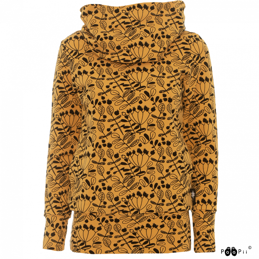Sweater Halla Flora Ochre XS-XXXL - Paapii Design