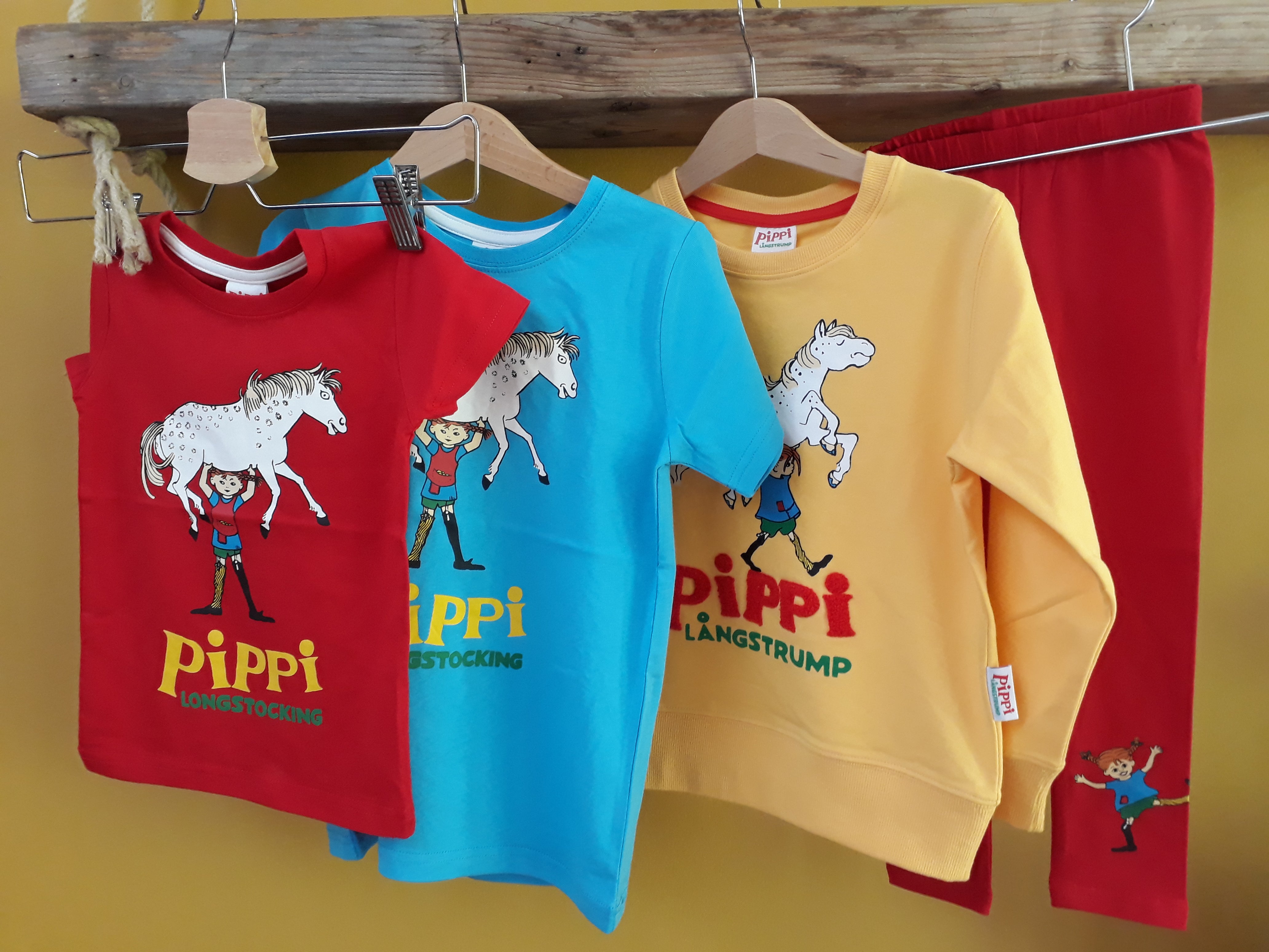 T-shirt Pippi Långstrump rood  – Pippi Langkous