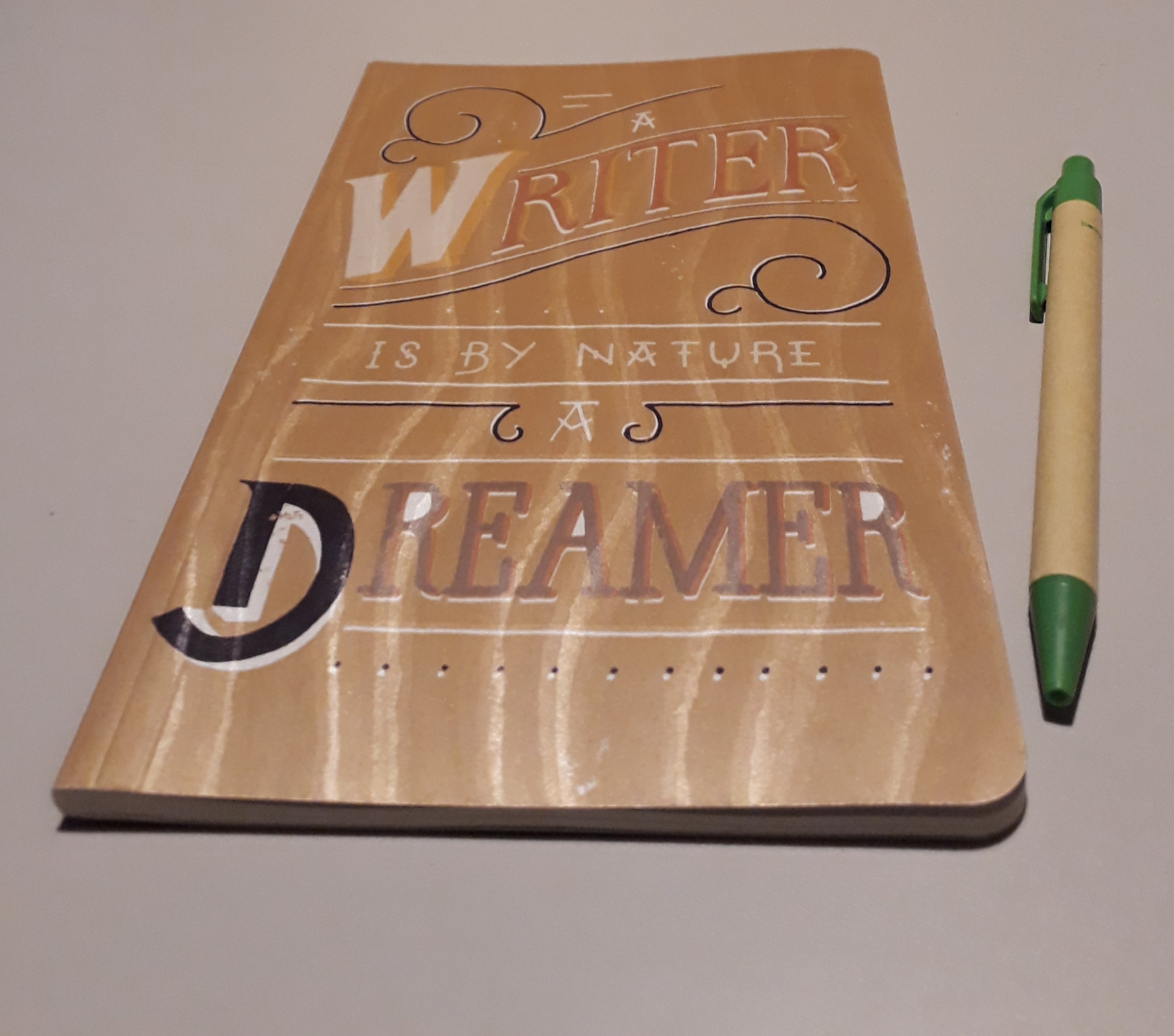 Organic notebook "A writer is by nature a dreamer" – Zintenz Organic Cards