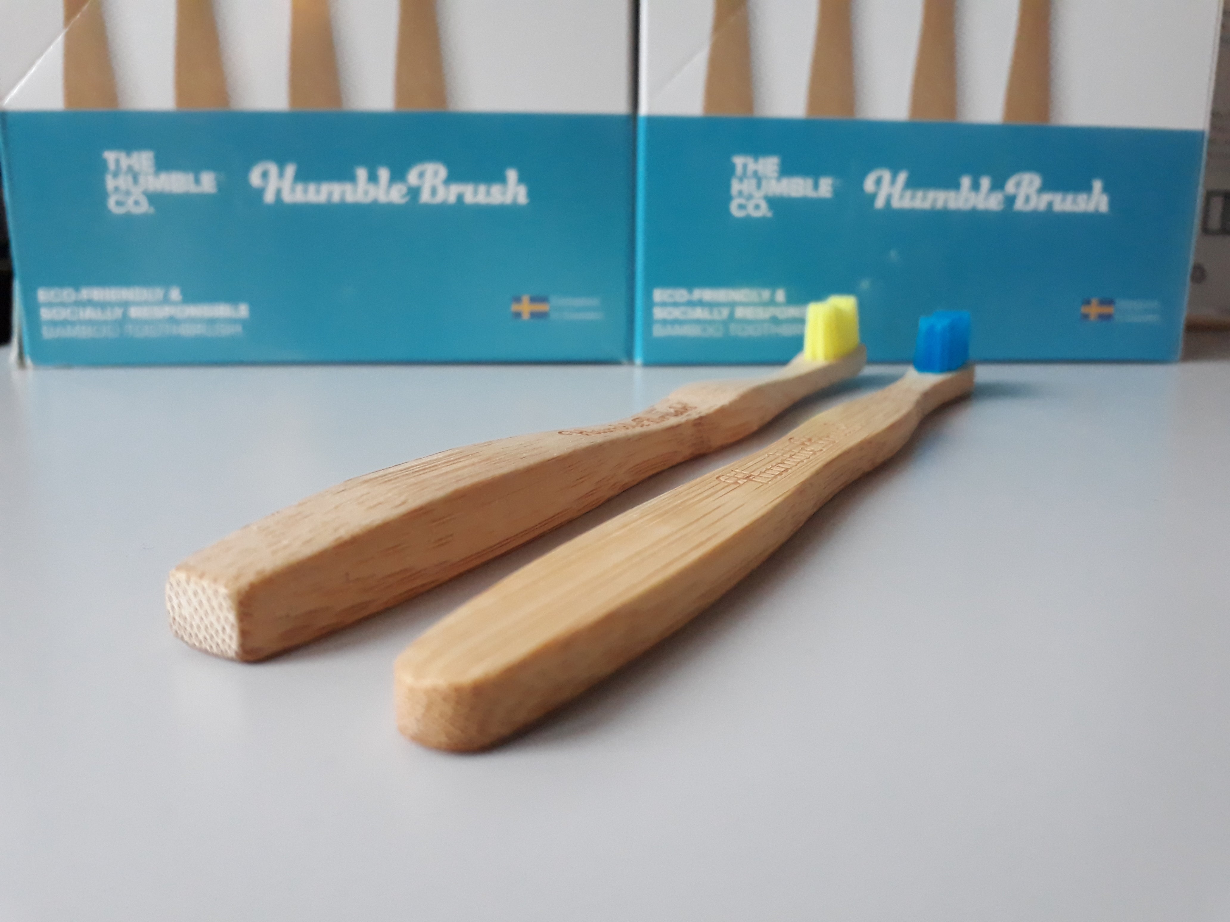 Bamboe tandenborstel flat curved Soft / Medium - Humble Brush