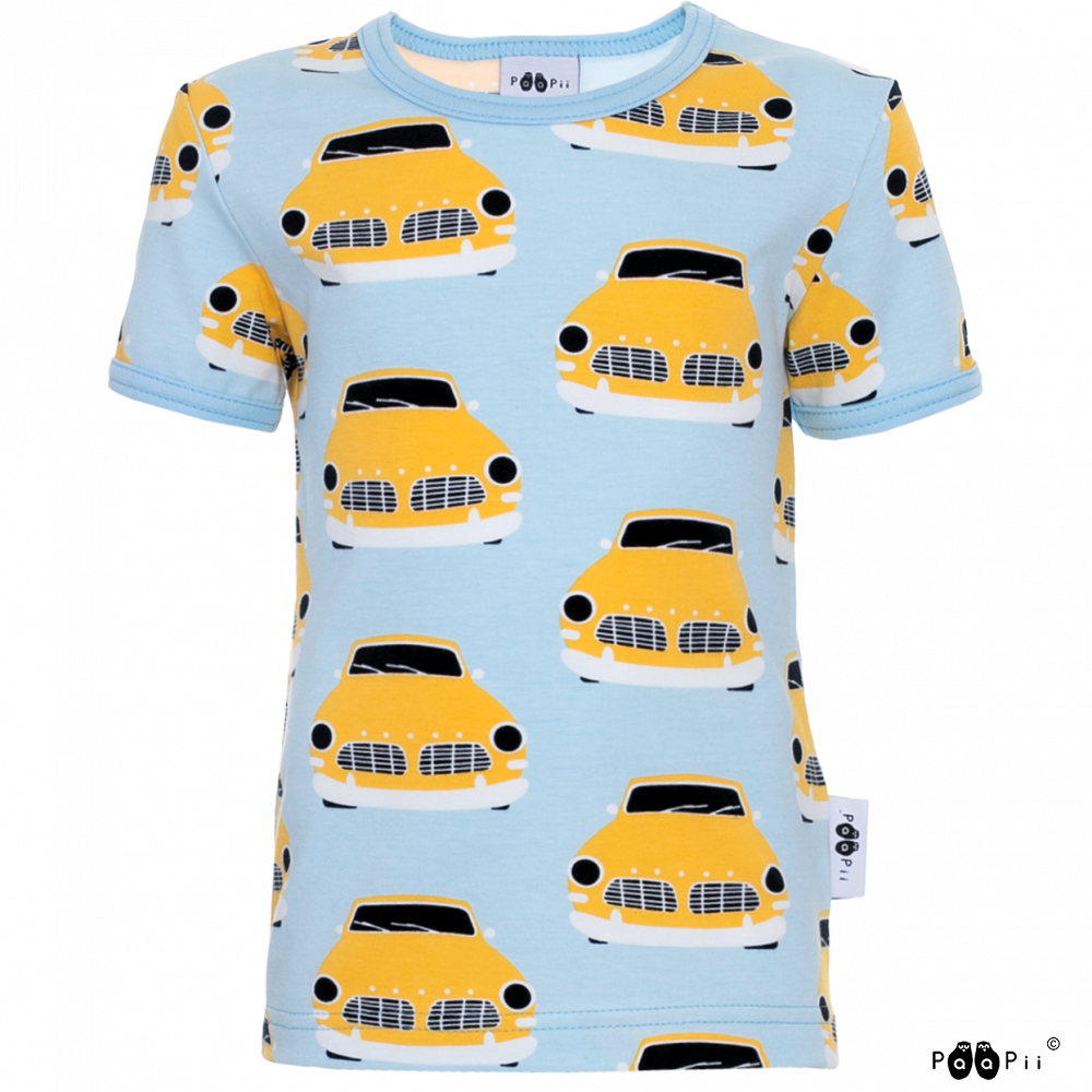 T-shirt VISA Vintage Cars Light Blue 86-140 – Paapii Design