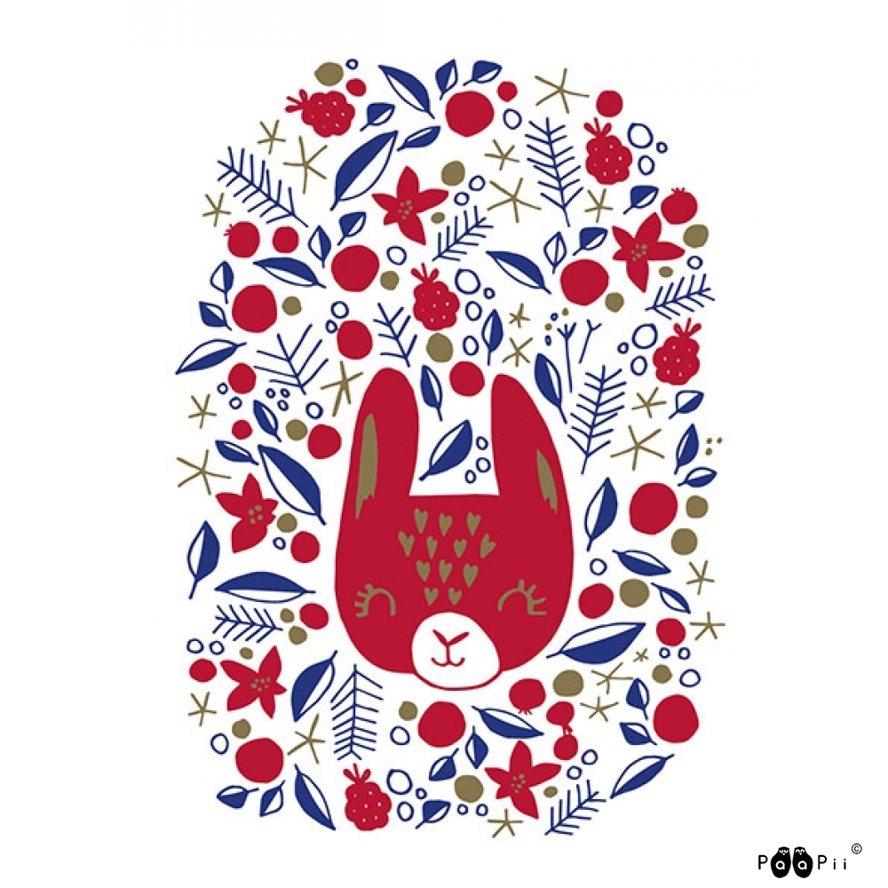 Postcard Berry dream Bunny – Paapii Design