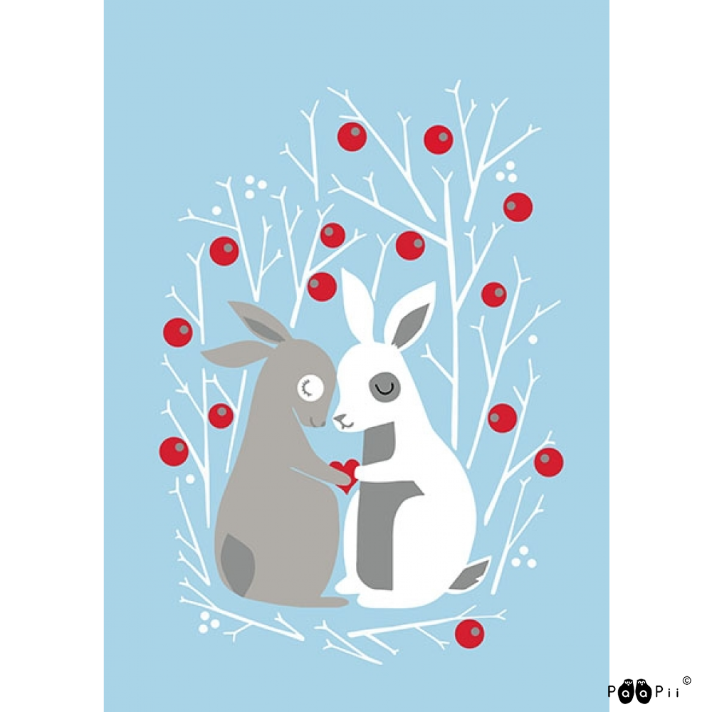 Postcard Bunny's present – Paapii Design