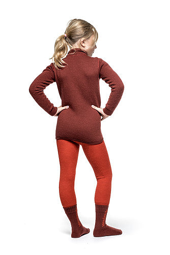 Kids thermo legging / Long Johns 200 Autumn Red - Woolpower