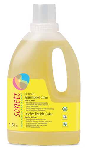 Wasmiddel vloeibaar color mint & lemon – Sonett