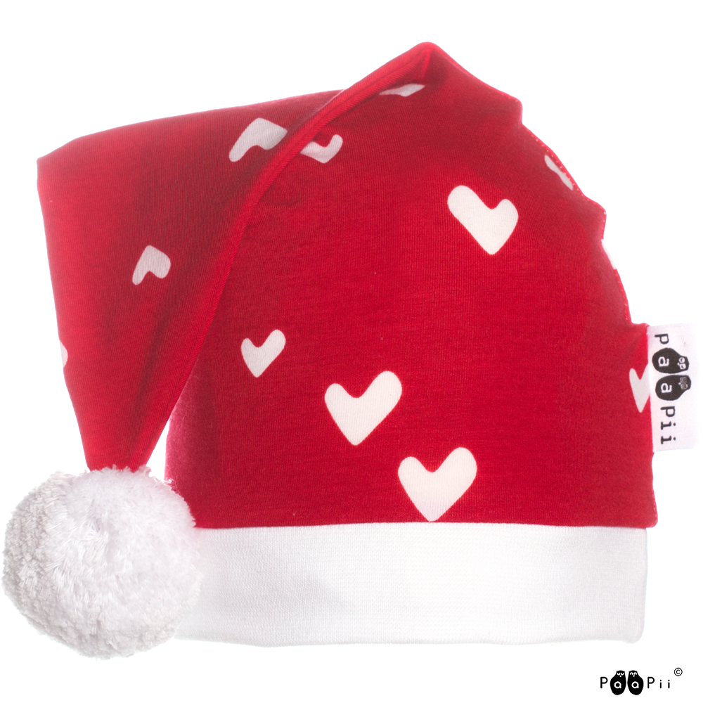Kerstmuts / Christmas Hat Hearts – Paapii Design