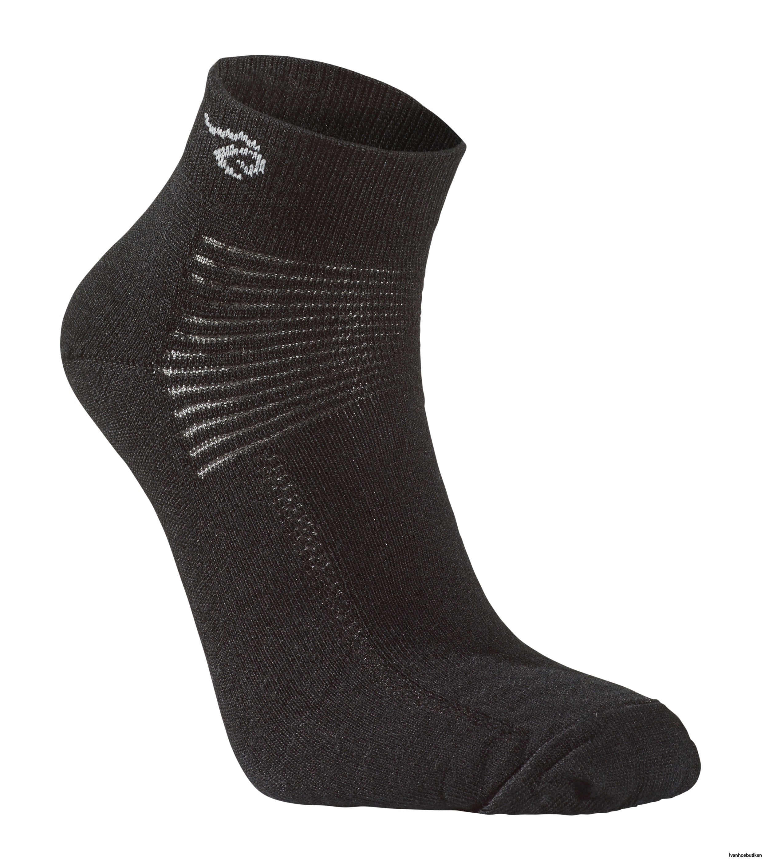 Thin Wool Sock Low (90 % merinowol) black – Ivanhoe of Sweden