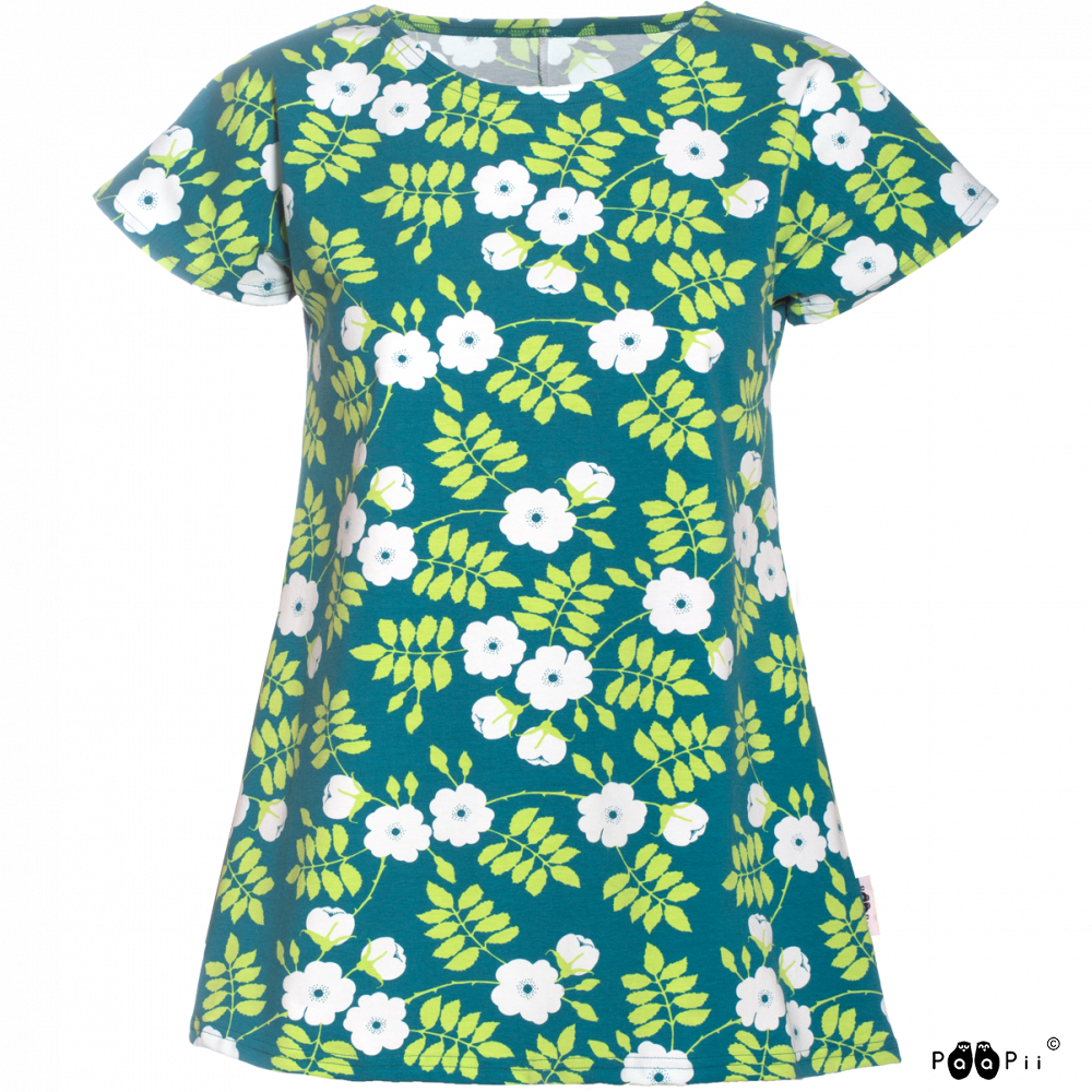 Vuono T-shirt Midsummer rose petrol XS-XXL - Paapii Design