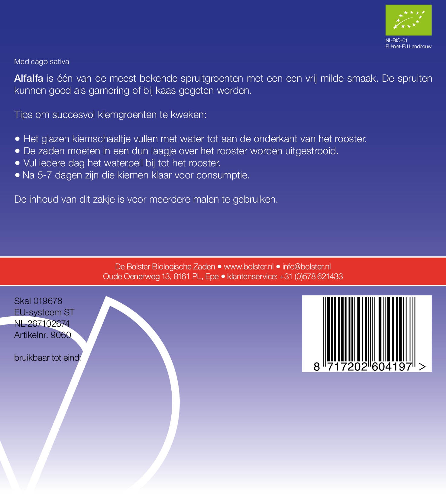 Alfalfa Biologische Zaden - De Bolster