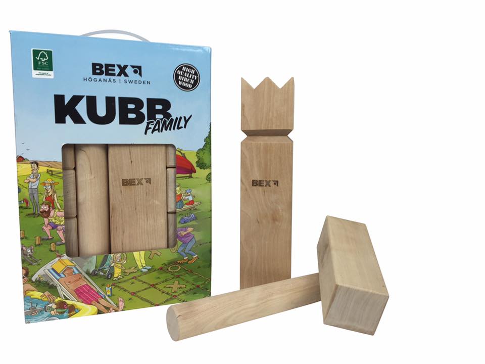 Bex Sport Kubb Game Set - Family Friendly Outdoor Yard Game With FSC Certified Pine Wood, Includes Carry Bag