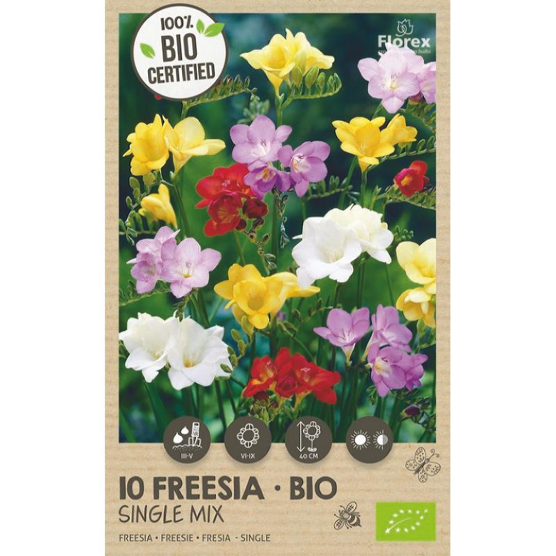 Bio Freesia Enkel Mix 5/6 10st - Florex