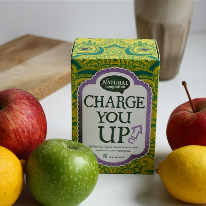 "Charge you up" herbal tea lemongrass and mint – Natural Temptation