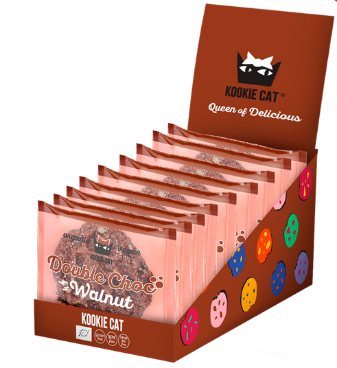 Bio Cashew & Oat Cookie Double Choc and Walnut (glutenvrij & vegan) – Kookie Cat