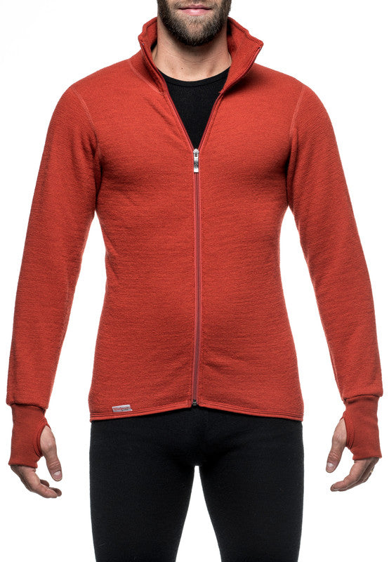 Vest / Full Zip Unisex Jacket 400 Autumn Red - Woolpower - Op bestelling