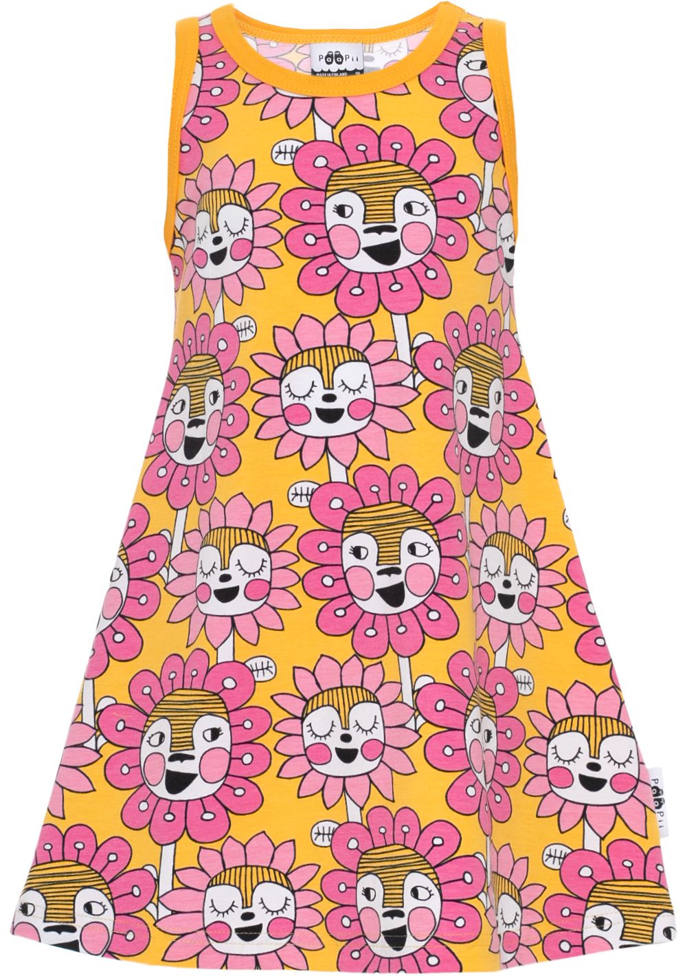 Jurk HELINÄ dress Bloomation Sun Pink 86-122 – Paapii Design