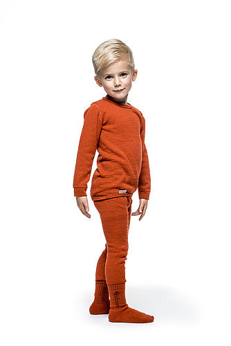 Kids thermo legging / Long Johns 200 Autumn Red - Woolpower