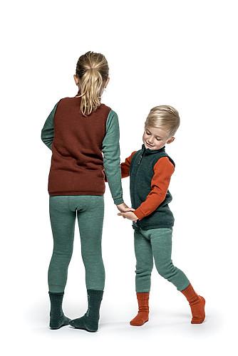 Kids Vest Mouwloos 400 Red Rust - Woolpower