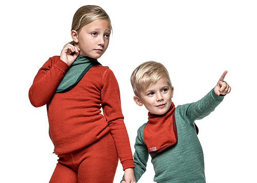 Kids thermo longsleeve / Crewneck 200 Autumn Red - Woolpower