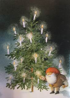 Kaart Kerstboom met Kabouter - Julgranen - Catarina Kruusval – K. Hjelm Förlag